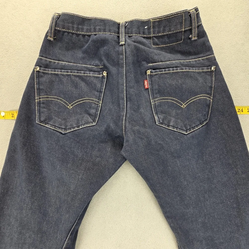 Vintage Levis Engineered Jeans Mens Blue Dark Wash Twisted Fits 26x28